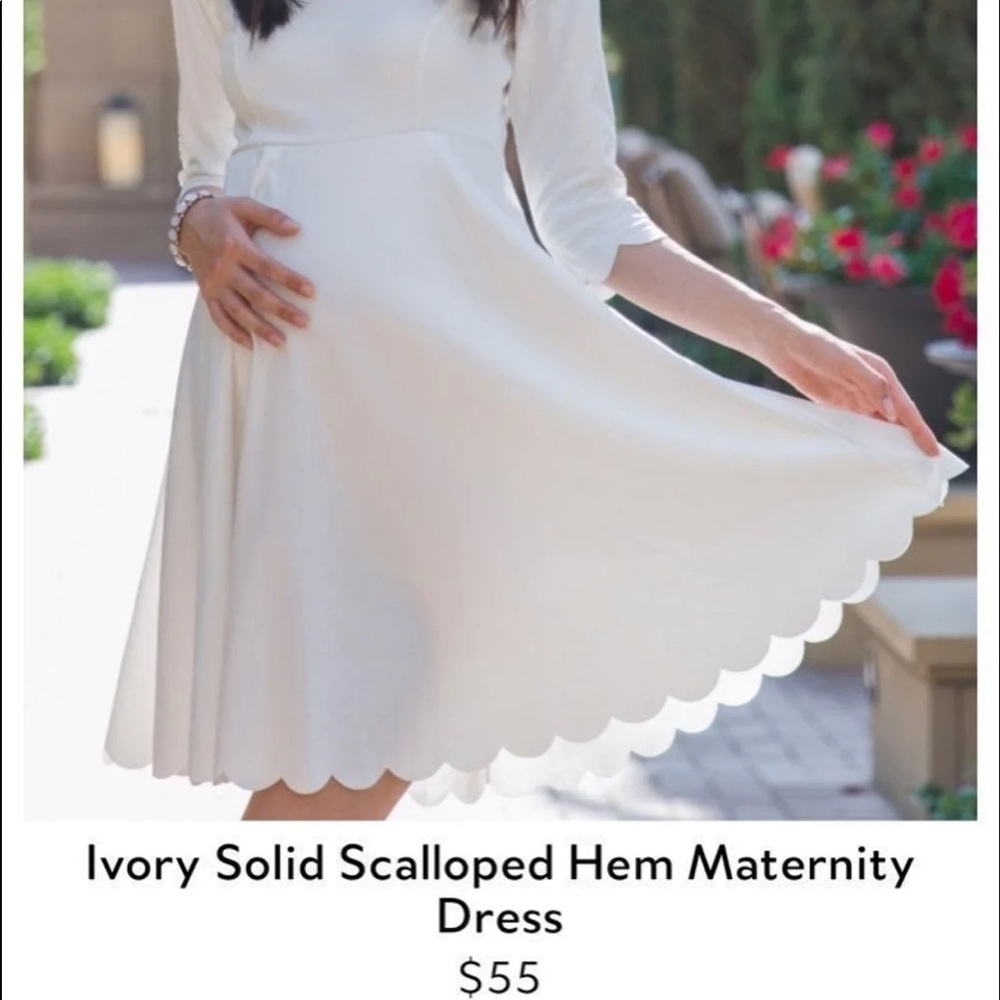 pinkblush ivory maternity dress small